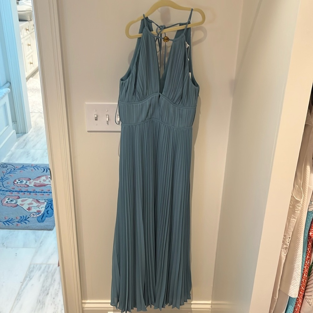 Jonathan Simkhai Carli Plissé Pleated Maxi Dress